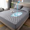 Waterproof Quilted Elastic Fitted Sheet Mattress Protector Couple Double Bed  Euro Queen Bed Linen Breathable Mattress Pad Cover