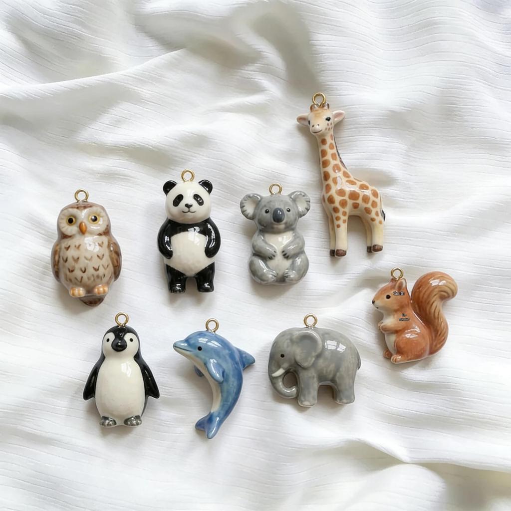 Animal World Panda, Koala, and Penguin Pendant Necklace - 18K Gold Color Retention