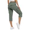 Damen High Waist Cargo Capri-Hose Lässiger Tunnelzugbund Leichter atmungsaktiver Stoff Dehnbare Passform Outdoor Activewear