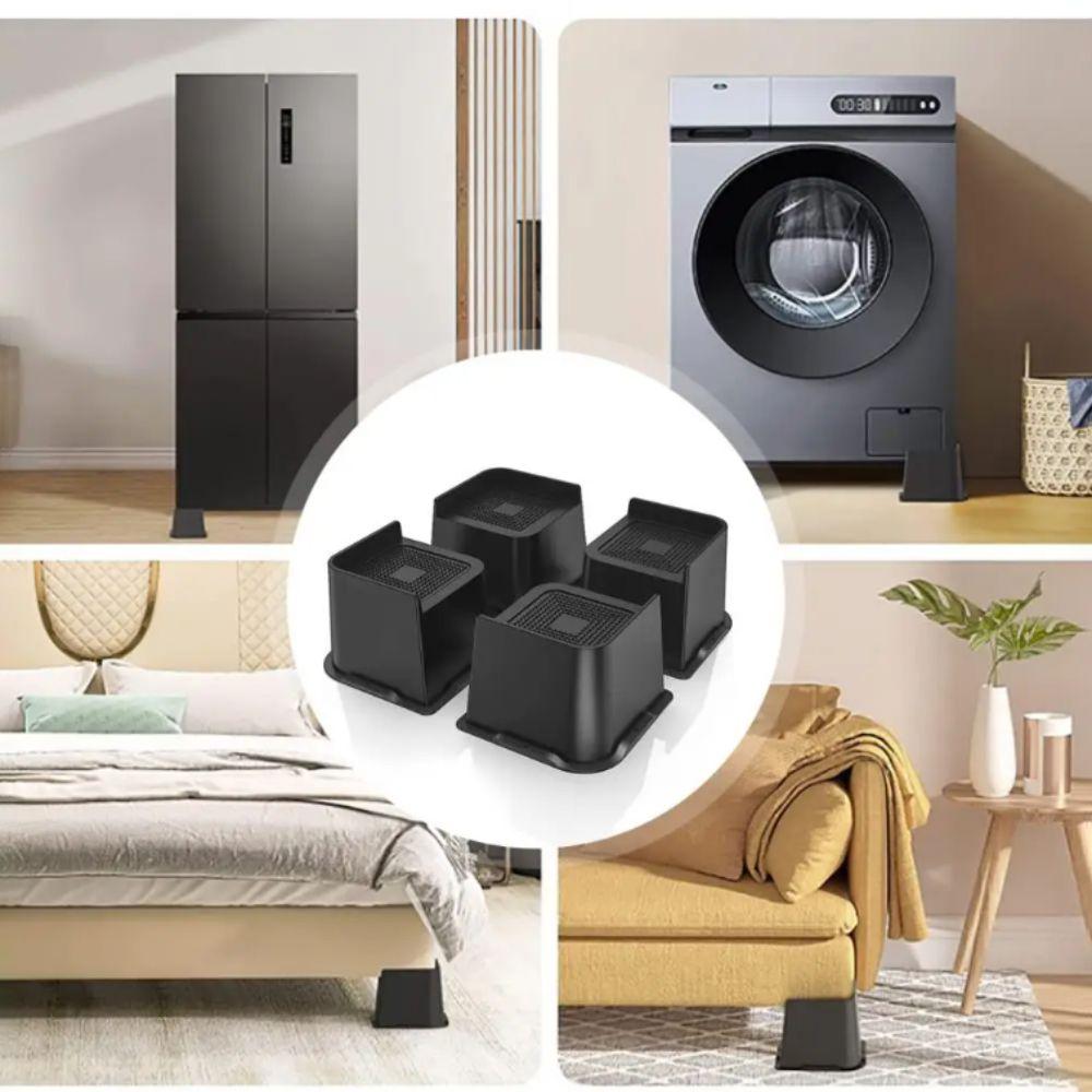 4pcs Set Furniture Risers Square Design Bed Frame Lift Bed Lifts Bed Risers  Sofa Table
