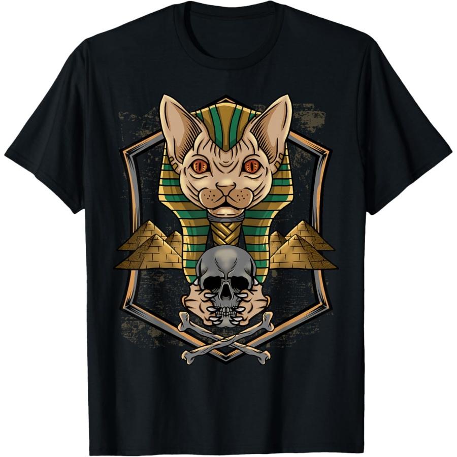 

Egyptian Pharaoh Sphynx Cat Egypt T-Shirt for Men Women XXXXXL чорний