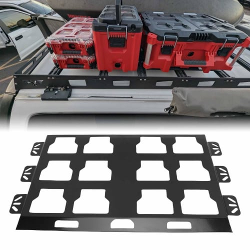 Banapoy Milwaukee Packout Toolbox Mounting Plate, Metal Wall or Floor Mount Base for Tool Boxes, 100 lb Load Capacity, for Tool Storage and Organizati