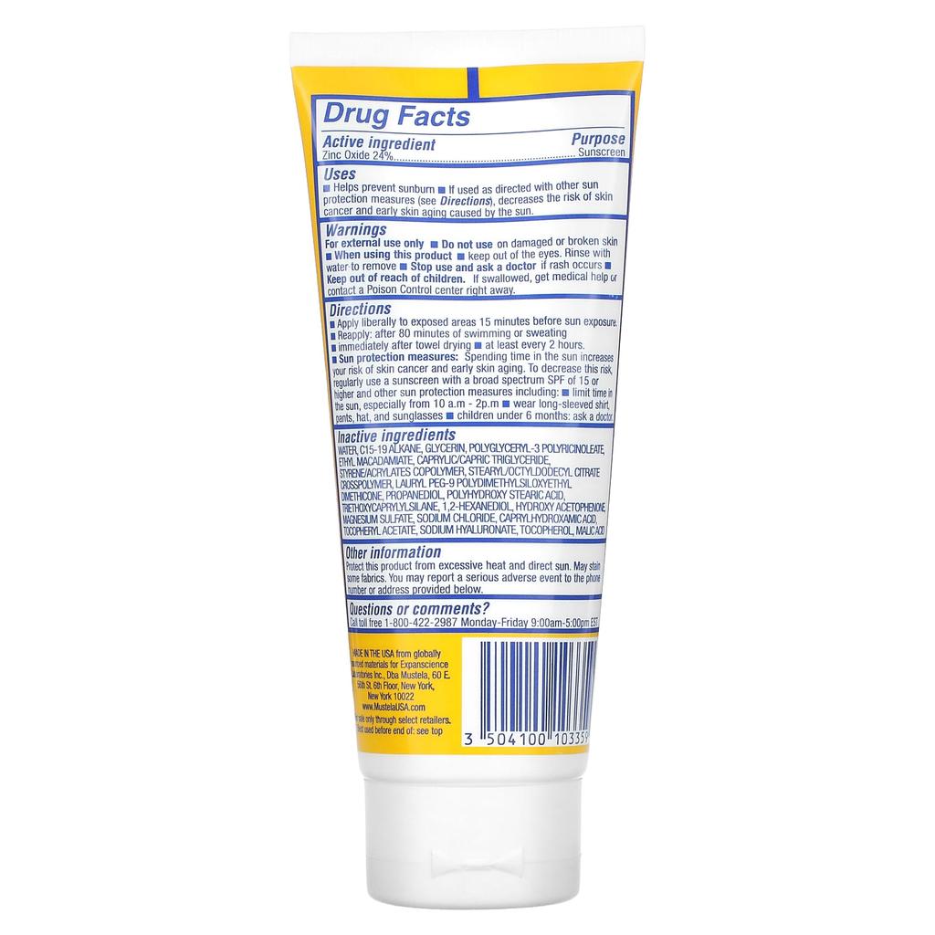 Baby, Mineral Sunscreen, Face + Body, Spf 50, 100Ml(3.38Fl Oz)