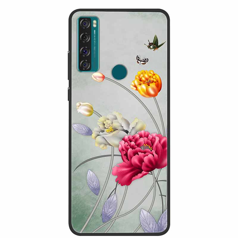 Para TCL 20 SE Funda 205 de silicona suave Funda de dibujos animados para TCL 20B 6159K Funda trasera para TCL 20 R 5G 20SE Fundas de moda TPU Funda