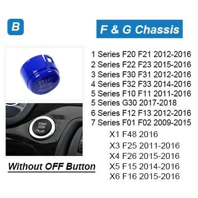 Carbon Fiber Engine Start Button Sticker for BMW 3 Series 5 Series X1 X3 X5 X6 2004-2024