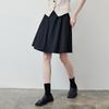 Chuyu Women's Solid A-Line Mid Skirt with Elastic High Waist