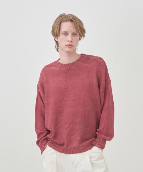 Graph Platform Garments Dyed Knit Wine Wine