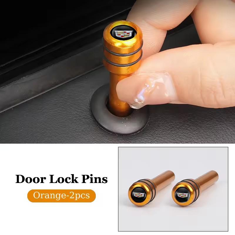 2pcs/4pcs Alloy Car Door Lock Knob Pins Caps Covers For Cadillac ATS BLS CT4 CT5 CT6 CTS ESCALADE SLS SRX STS XT4 XT5 XT6 XTS Ae3