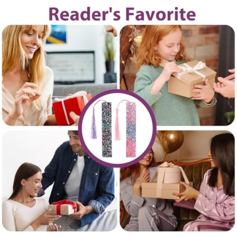 New Elegant Tassel Bookmarks DIY Portable Glitter Bookmarks Page Markings Cards Reading Presents