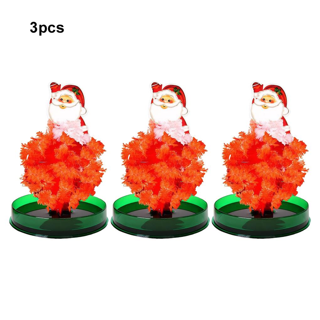3 bucăți de pom de Crăciun în creștere magică DIY distracție cadou de Crăciun jucărie pentru adulți, copii, acasă, festival, petrecere, recuzită, mini brad