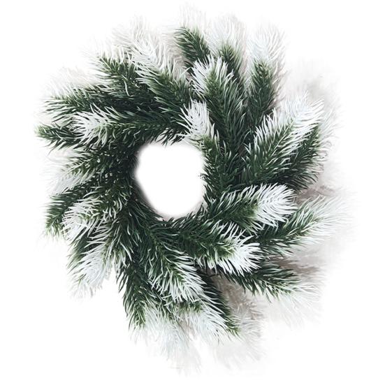 Artificial Pineneedle Wreath Candle Ring Christmas Candle Holder Garland Wedding Party Festival
