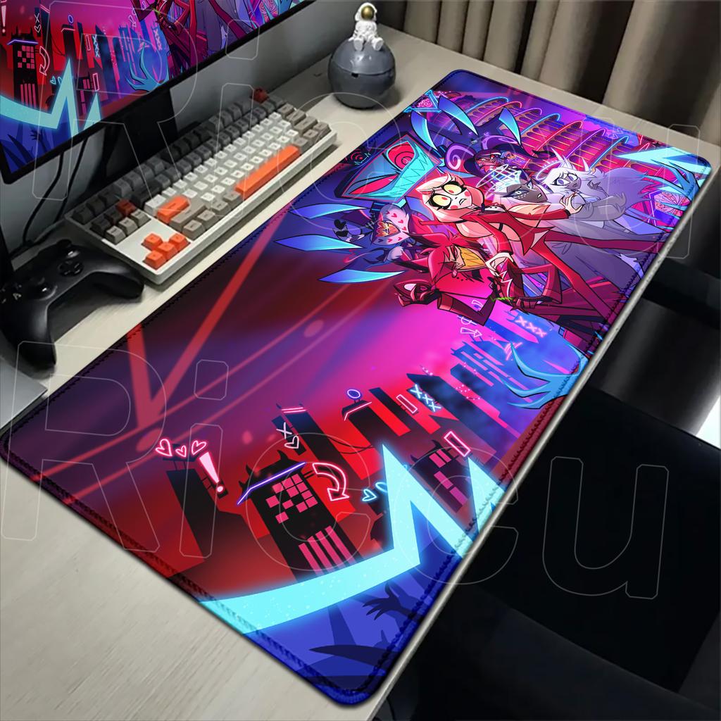 HD XXL Anime Gaming Mouse Pad Rug Hazbin Hotel 40x90cm Game Computer PC Accessories Tabletop Keyboard Pads Coaster Gamer Carpet