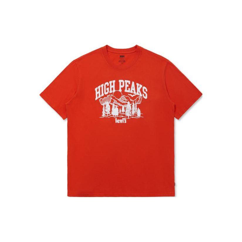 

Мужская футболка с графическим принтом букв Levis, с круглым вырезом, с коротким рукавом, топы, красная 16143-0633 L