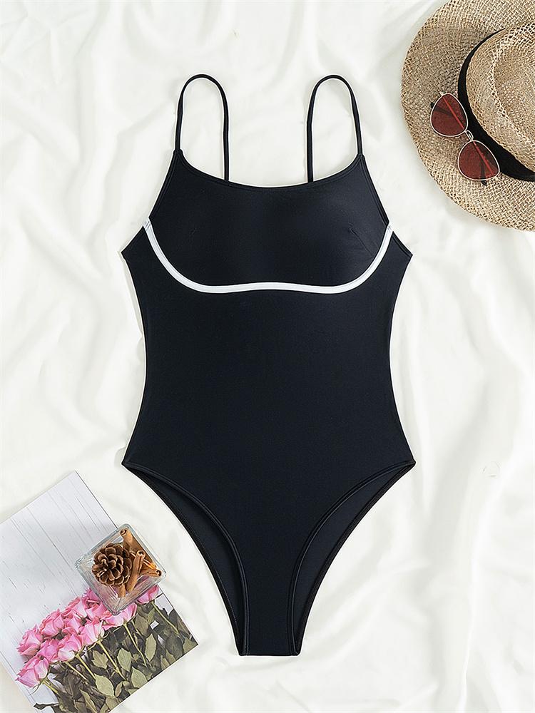 Maillot de bain une pièce sexy pour femmes Maillots de bain pour femmes 2025 Patchwork Monokini Body Push Up Maillot de bain Bandage Maillot de bain Été