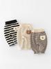 Spring Newborn Cartoon Pants - Unisex Korean Style Striped Casual Wear