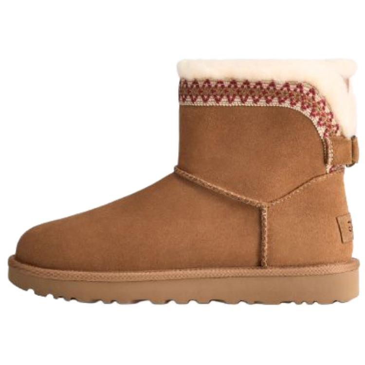 

UGG Classic Novelty Sheepskin Warm Slip-On Comfortable Snow Boots Women boots Chestnut 1174517-CHE 38