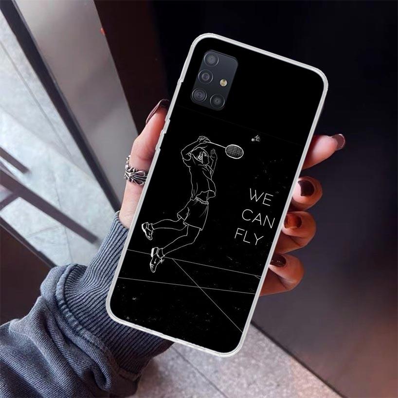 Badminton Sport Handyhülle Für Samsung Galaxy A52 A51 A50S A32 A22 A12 A02S A72 A71 A31 A70 A30S Note 20 Ultra 10 Plus S10 Galax
