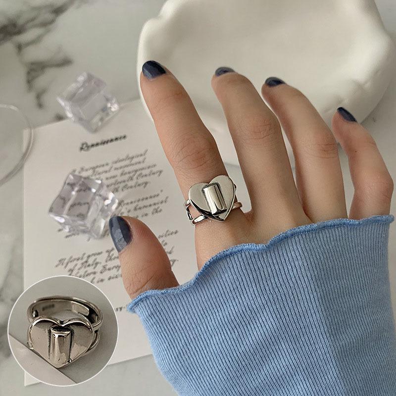 S925 Silver-Plated Creative Teardrop Ring for Women - European/American Open Design