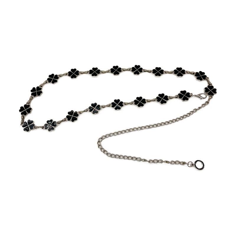 Metal Waist Chain For Women With Four Leaf Clover Pendant Summer Fashion Accessory