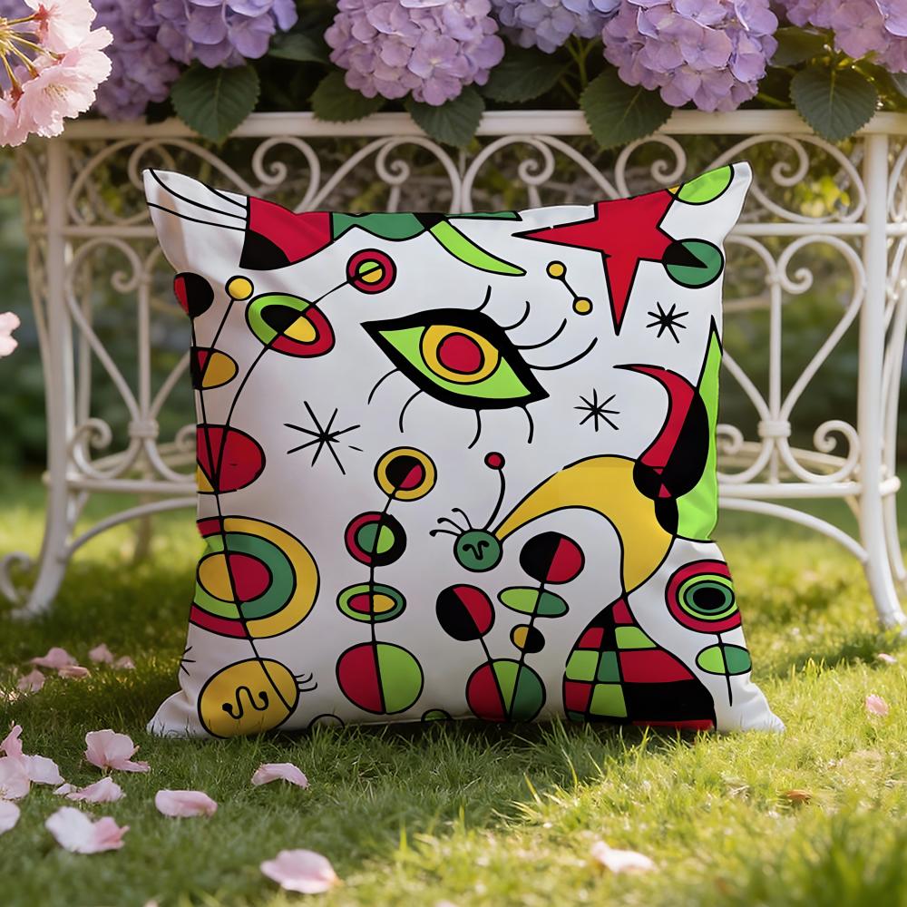 J-Joan M-Miros Art Cushion Cover Home & Car Dual-Scene Pillow Cover: Reversible for Premium Comfort