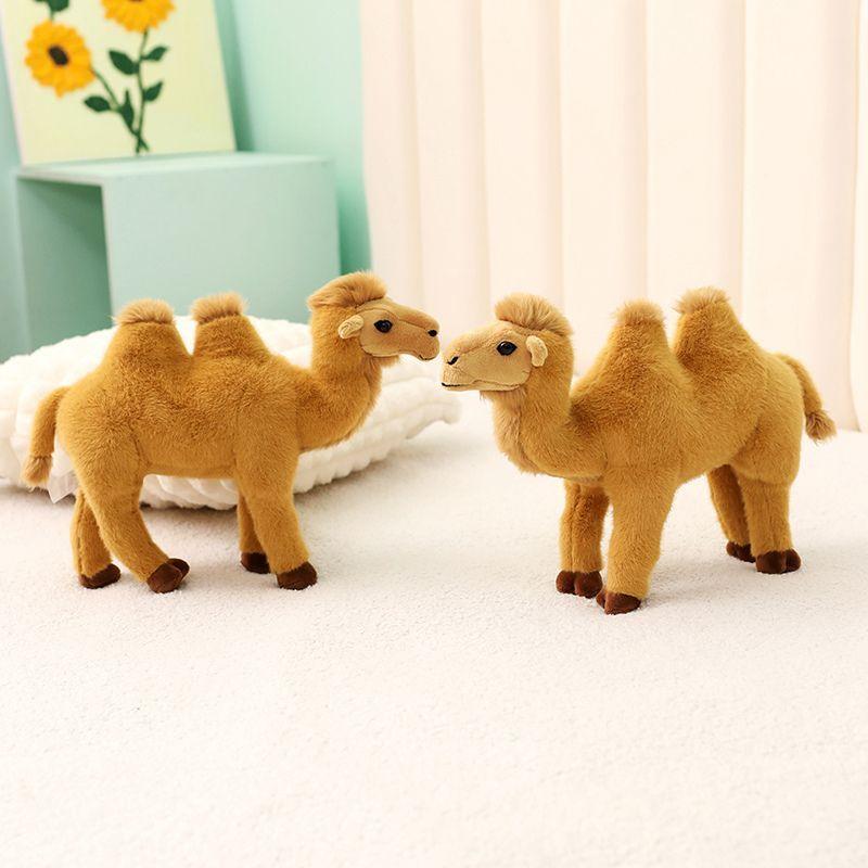 Favorite Toy Unisex Kids Cute Bactrian Camel Plush Toy Soft Stuffed Animal Doll Adorable Desert Camel Plushie For Kids Birthday Gift Home Educational Toy