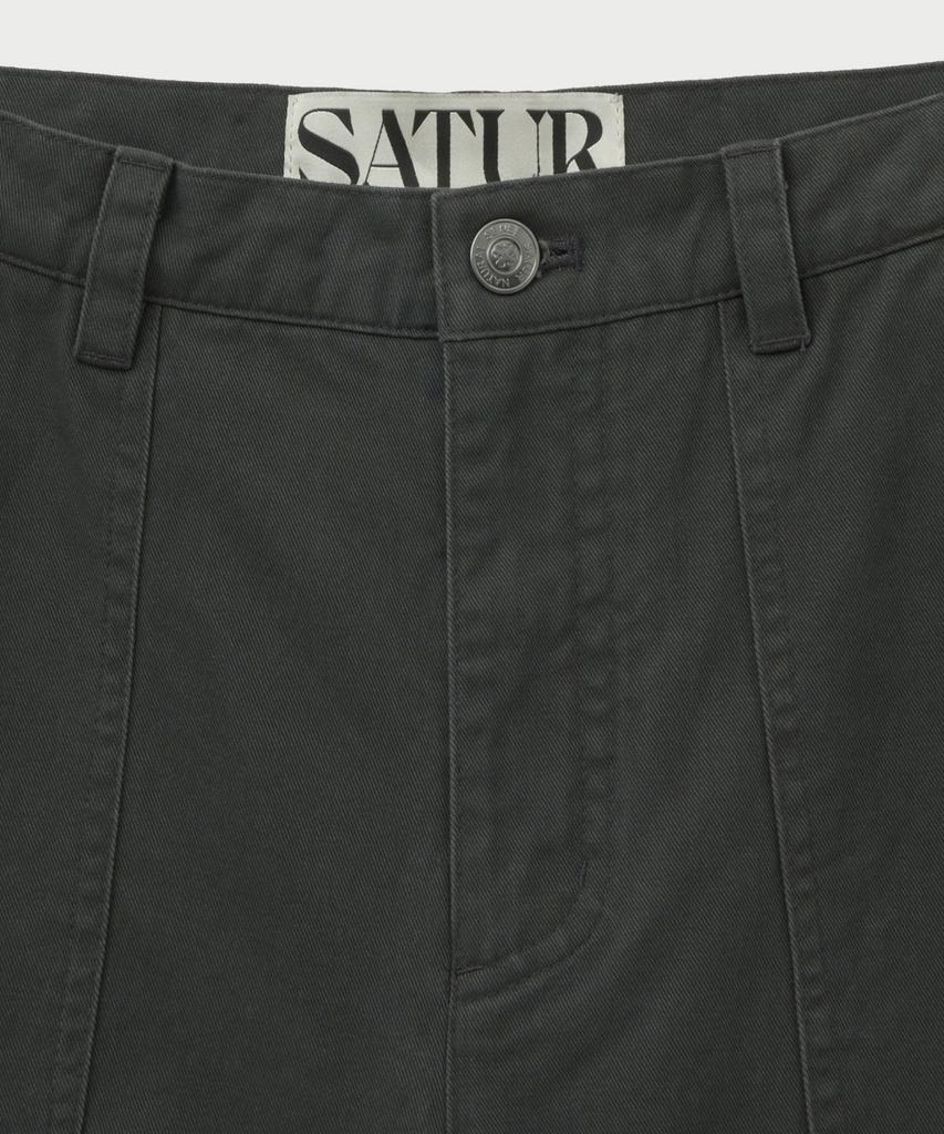 Seteo (W) Dyed Semi-Wide Fatigue Pants Charcoal