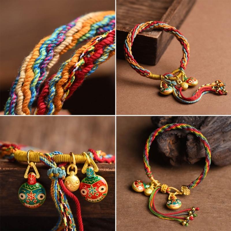 Eye Catching Colorful Braideds Bracelet Hand Woven Hand String Hand Accessory