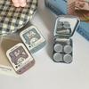 Cute Cartoon Contact Lenses Case Kit Travel Portable Contact Lens Box For Girls Beauty Pupil Storage Container