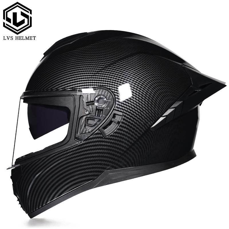 LVS-703 Motorcycle helmet, men's and women's dual lens full face helmet, motorcycle sports car, all season full face helmet