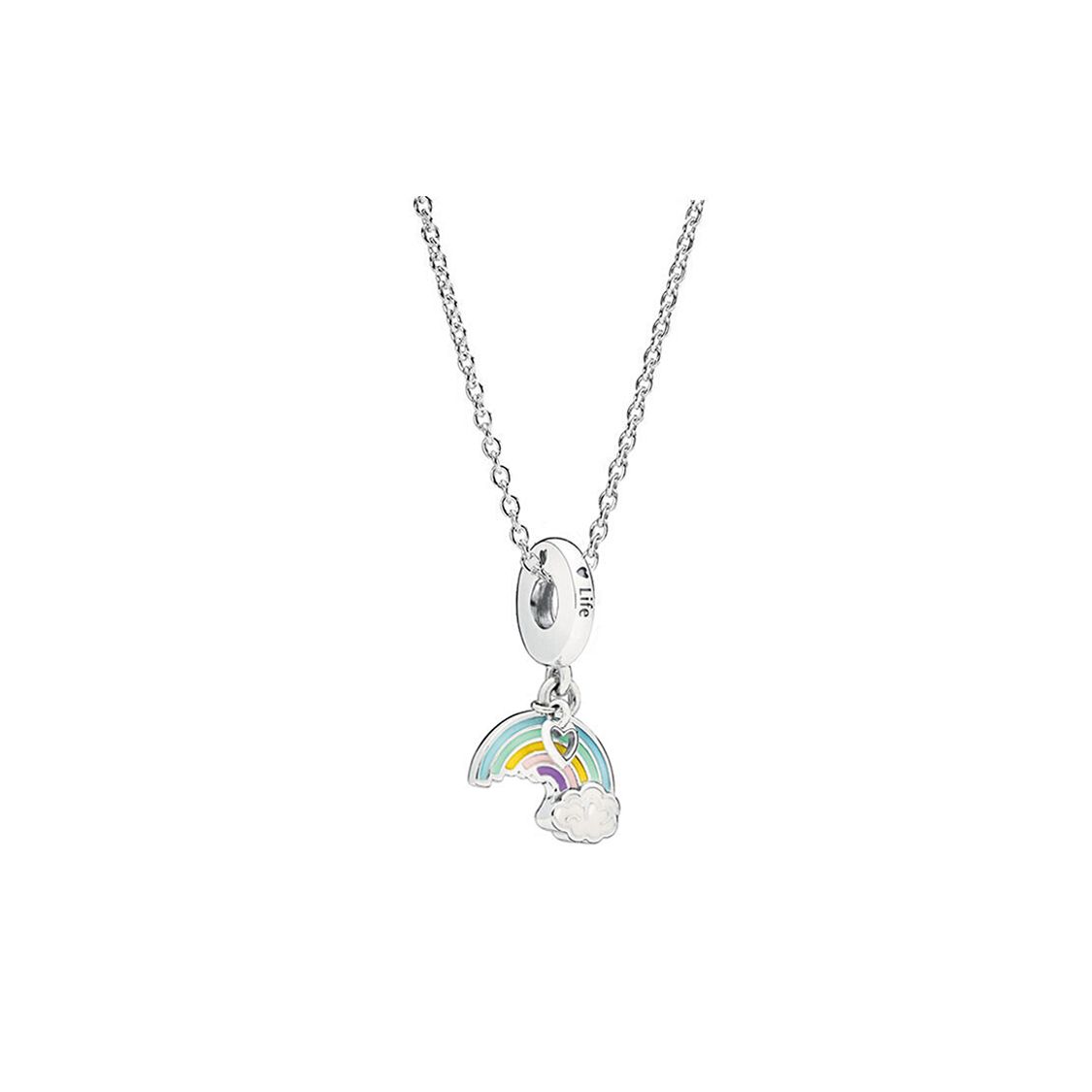 Pandora Fashion Rainbow Necklace Women necklace Colorful PDL0199 Box