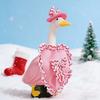 1 Set Valentine's Day Porch Goose Outfit 23 Inch Goose Costume Heart Themed Apparel Set Hat And Ruffle Heart Garment for Yard Porch Lawn Outdoor