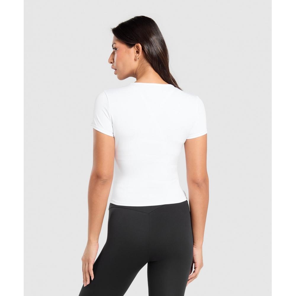 Gymshark Training Baby Tee White B3b9f Wb57