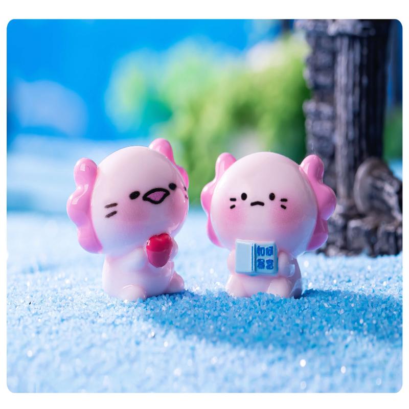 6 sztuk Mini Żywiczne Figurki Salamandry Miniature Dekoracja do Ogrodu na Talerzu Mikro Krajobraz Ozdoba do Ogrodu w Filiżance Biurko Ozdoba z Salamandrą