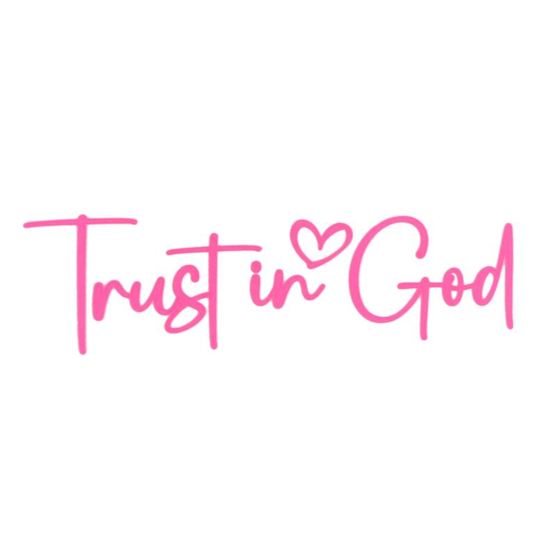 Trust In God Mirror Decal, Car Decals For Women, Faith Mirror Decal, Cute Vinyl Decal, Christian Car Mirror Decal, Religious Car