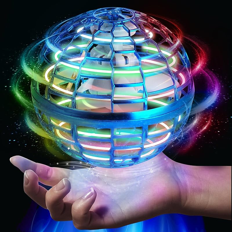 Flying Orb Ball Toy, Flying Toy Boomerang Fly Spinners for Kids Adults Indoor Outdoor Flying Ball Toy, Globe 360°Rotating Hand Controlled Flying Orb
