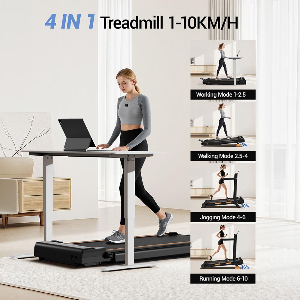 ROBORE X5F Foldable Treadmill with 14% Incline, 2.5HP Quiet Motor, 10km/h Max Speed, 150kg Load, 3-Level Incline, LED Display & Remote Control