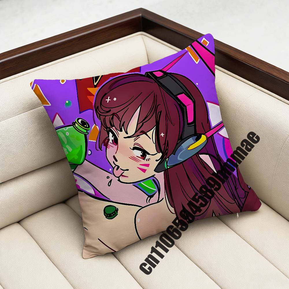For Juno Ow DVA OOverwatch Throw Pillow Case Sham xcm xcm Square Home Pillowcase Cushion Cover
