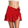 Women Summer Sexy Ruffle Beach Cover Up Skirt Chiffon Short Bathing Swim Dress