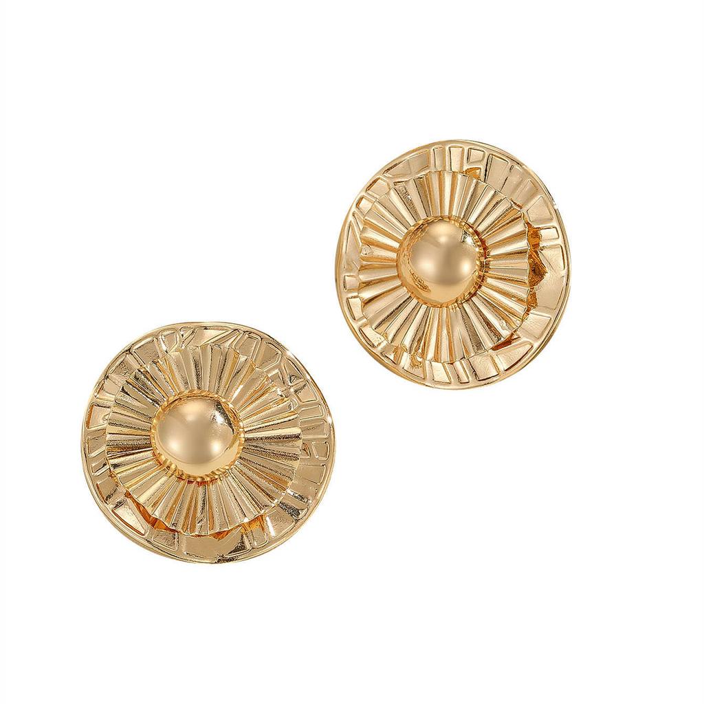 European and American jewelry irregular exaggerated circle stud earrings women's fashion simple temperament earrings retro earrings