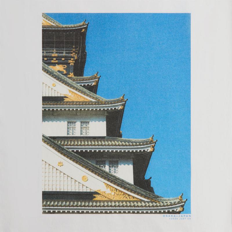 Kith Osaka Castle Tee White Men Tops KHM033236-101