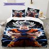 Postelové povlečení se vzorem Son Goku Sada přikrývek Potah na přikrývku Povlak na polštář Domácí dárek k narozeninám(1 * povlak na peřinu + 2 * povlak na polštář, bez jádra)