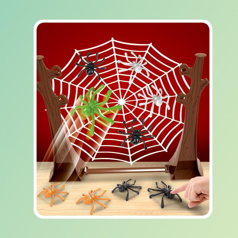 Family Party Bouncing Spider Desktop Board Games Kids Adult Entertainment Game Children's Table Spider Web Birthday Gifts Toy