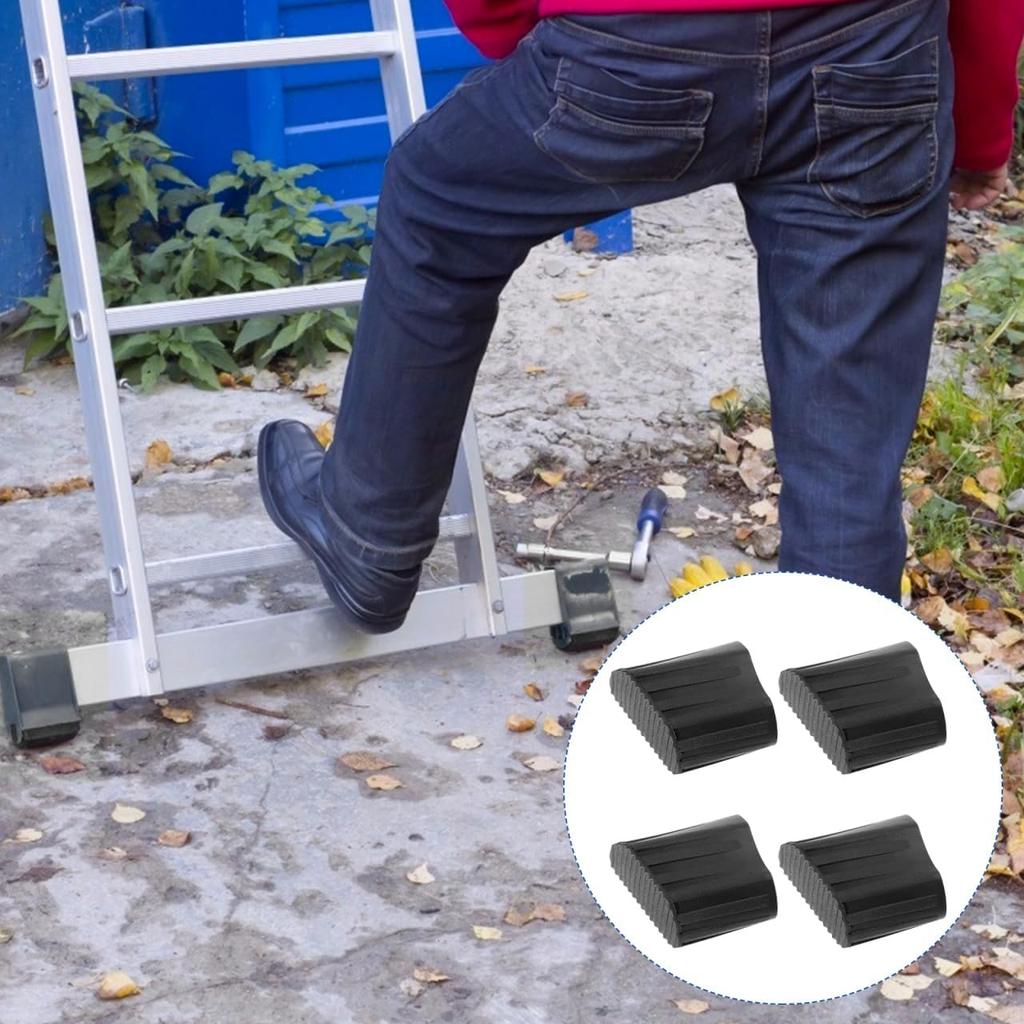 4pcs Floor Mat Ladder Rubber Feet Ladder Covers Foot Pad for Stepladder Ladder Safety Cover Stair Ladder Bike Planter for Garden Ladder Foot Mat