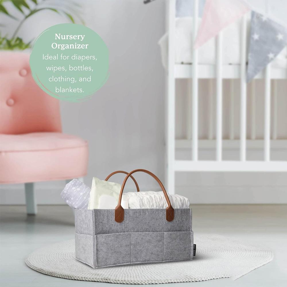 Kosz do przechowywania filcu dla niemowląt, organizer do pokoju dziecięcego, torba na pieluchy dla niemowląt z uchwytem, nosidełko do przechowywania dla dzieci, duża kieszeń
