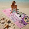 proof beach towel with a labubu pattern - soft,absorbent,quick-drying,machine washable - perfect for swimming,camping,bathing
