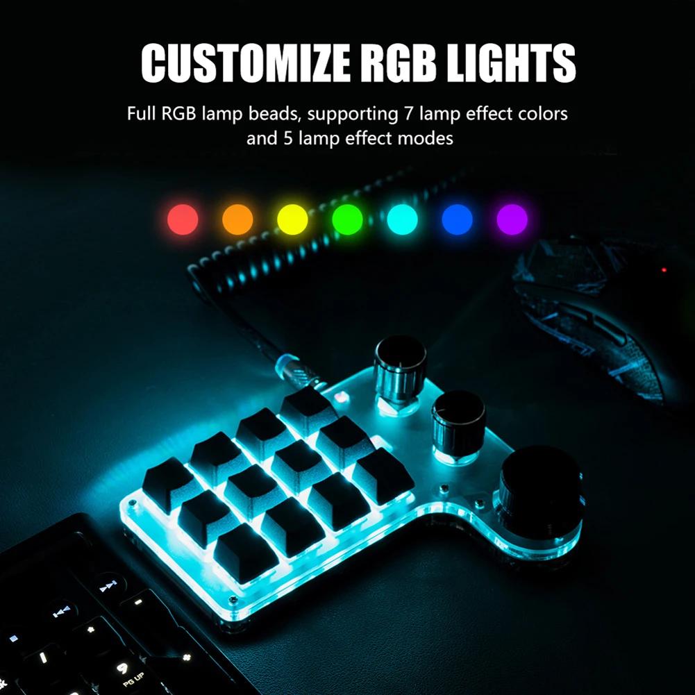 Bluetooth/USB Wired Programming Macro Custom 3/4 Knob RGB 12Key Copy Paste Photoshop Gaming Keypad Hot Swap for PC Macbook