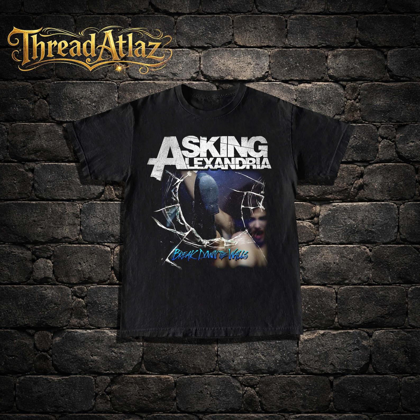 Asking Alexandria T-Shirt - Metal Music Shirt - Break Down The Wall - Asking Alexandria Merch - Unisex Rocker Clothing L