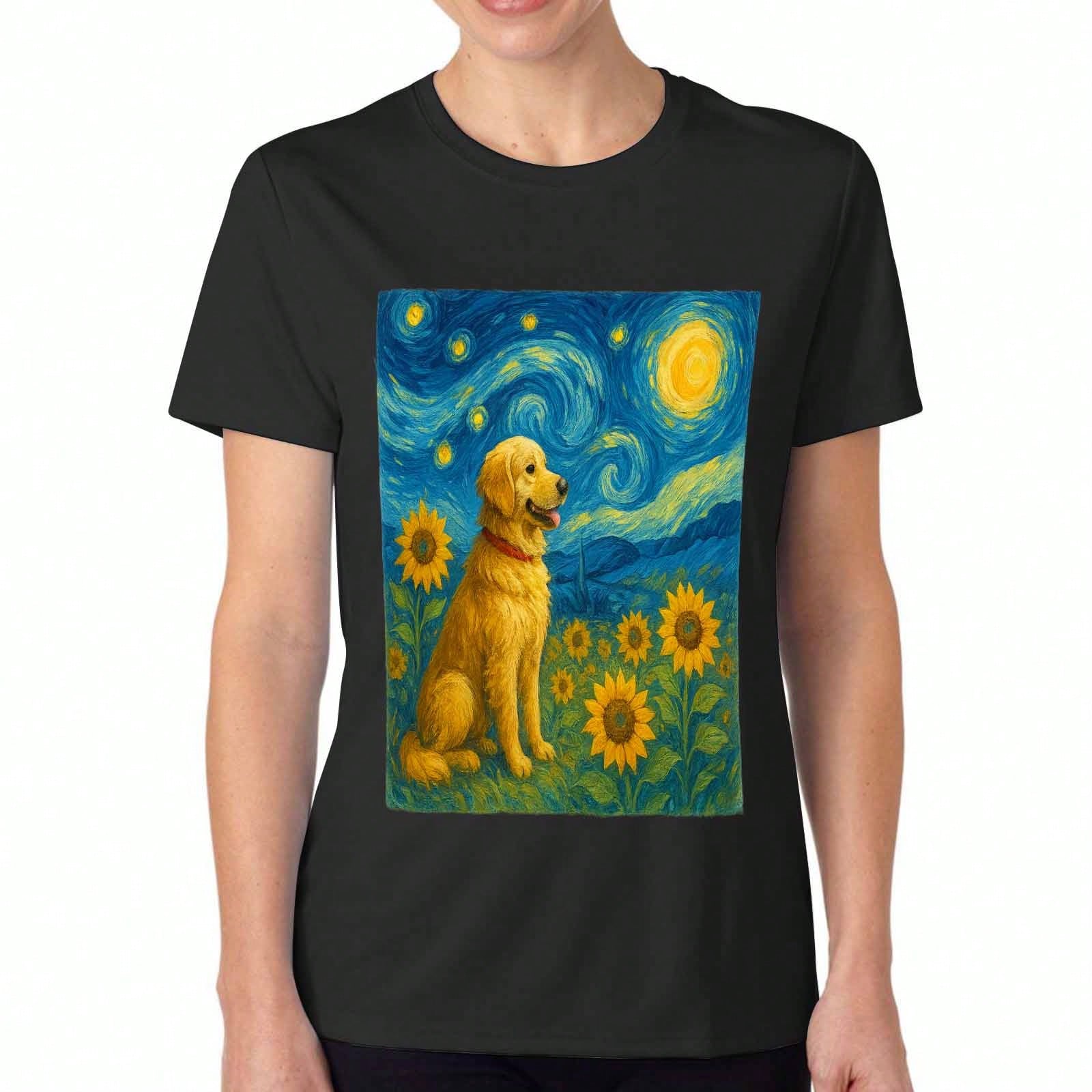 Golden Retriever Pillow unisex T Shirt, Pure Cotton Premium Print, Durable, Casual Fashion. They See You As A Friend,I See You As A Pillow Graphic Tee S разноцветный