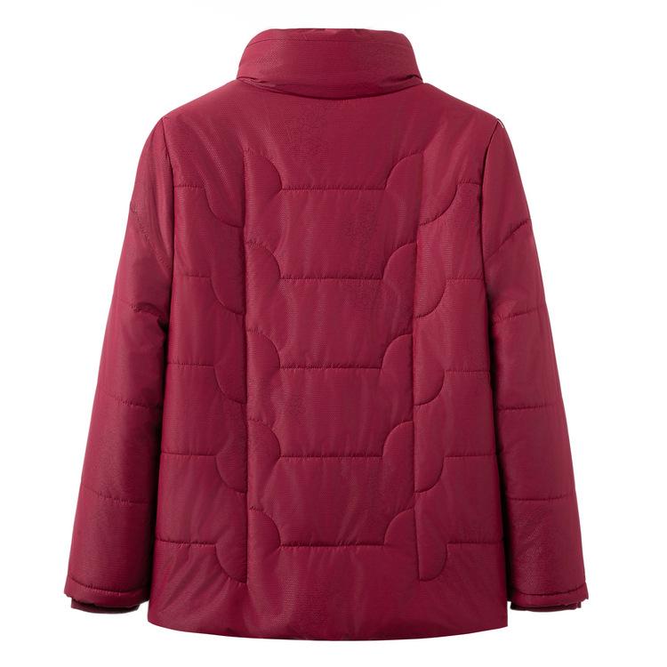 Small Mother's Winter Cotton Jacket New Style Middle-aged and Elderly Embroidered Cotton Jacket Female Grandma Warm Cotton Jacket