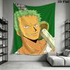 Roronoa Zoro Wall Tapestry Aesthetic Wall Hanging Printed Fabric Blanket Decorative Tapestries For Bedroom Living Room Home Decor